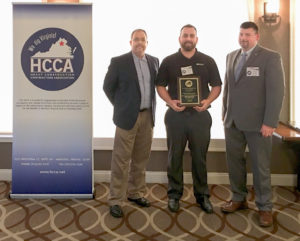 behalf of Branch Civil, Anthony Varrati, Safety Representative for The Branch Group, received the Structural Concrete, Steel/Structural, Highway Construction award